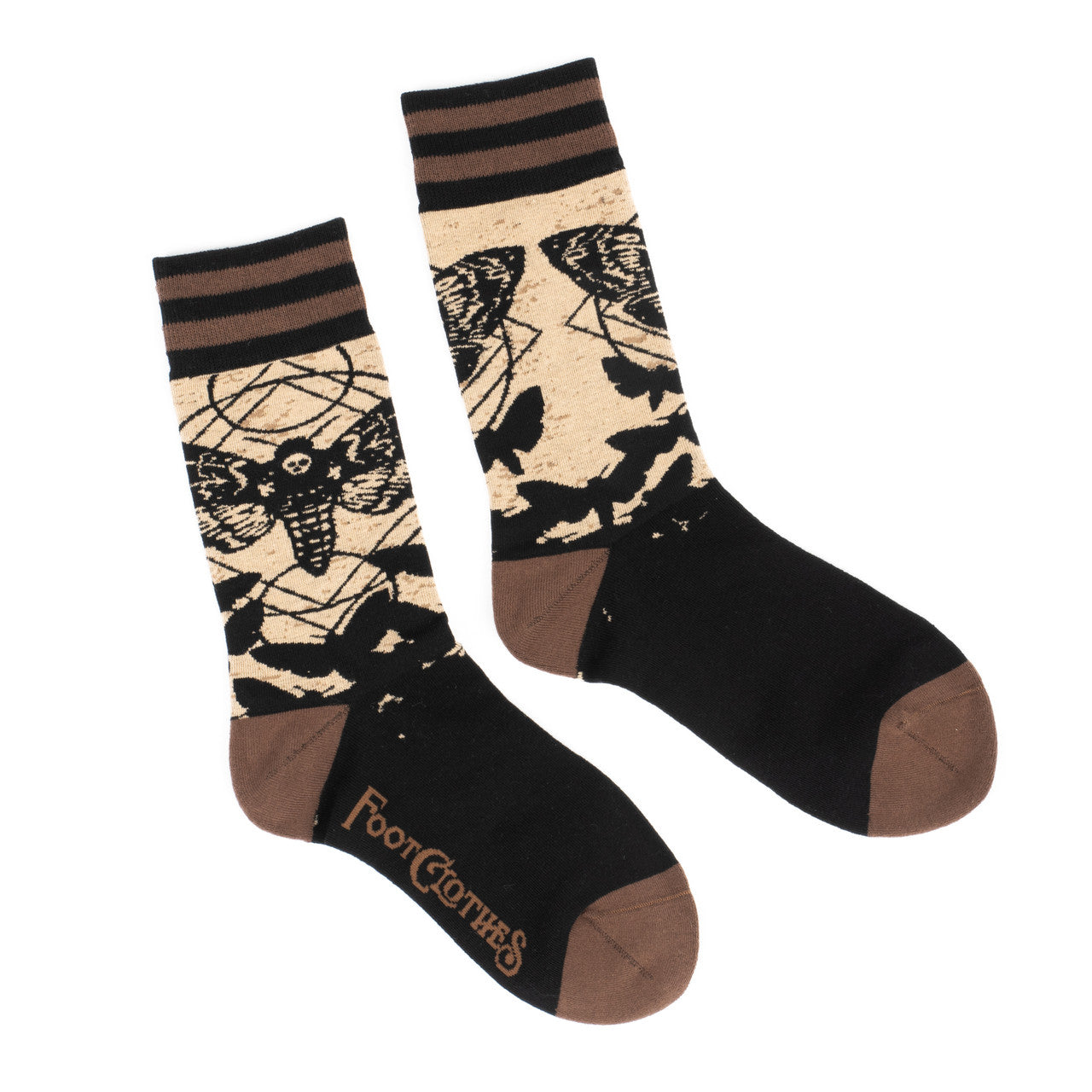 Evolve Botanica Death's Head Hawkmoth Crew Socks