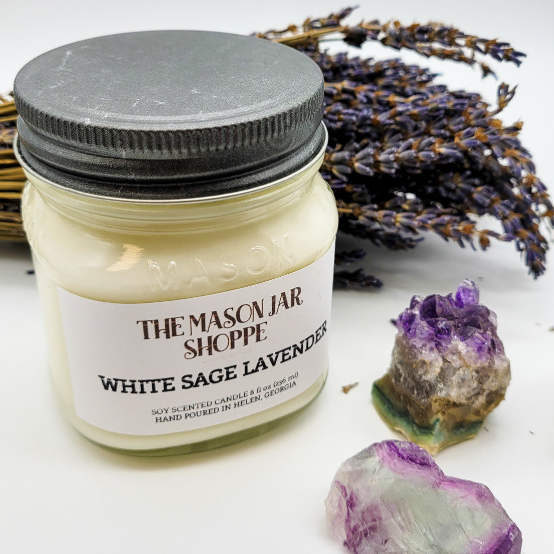 Evolve Botanica White Sage & Lavender - 8 oz Soy Candle