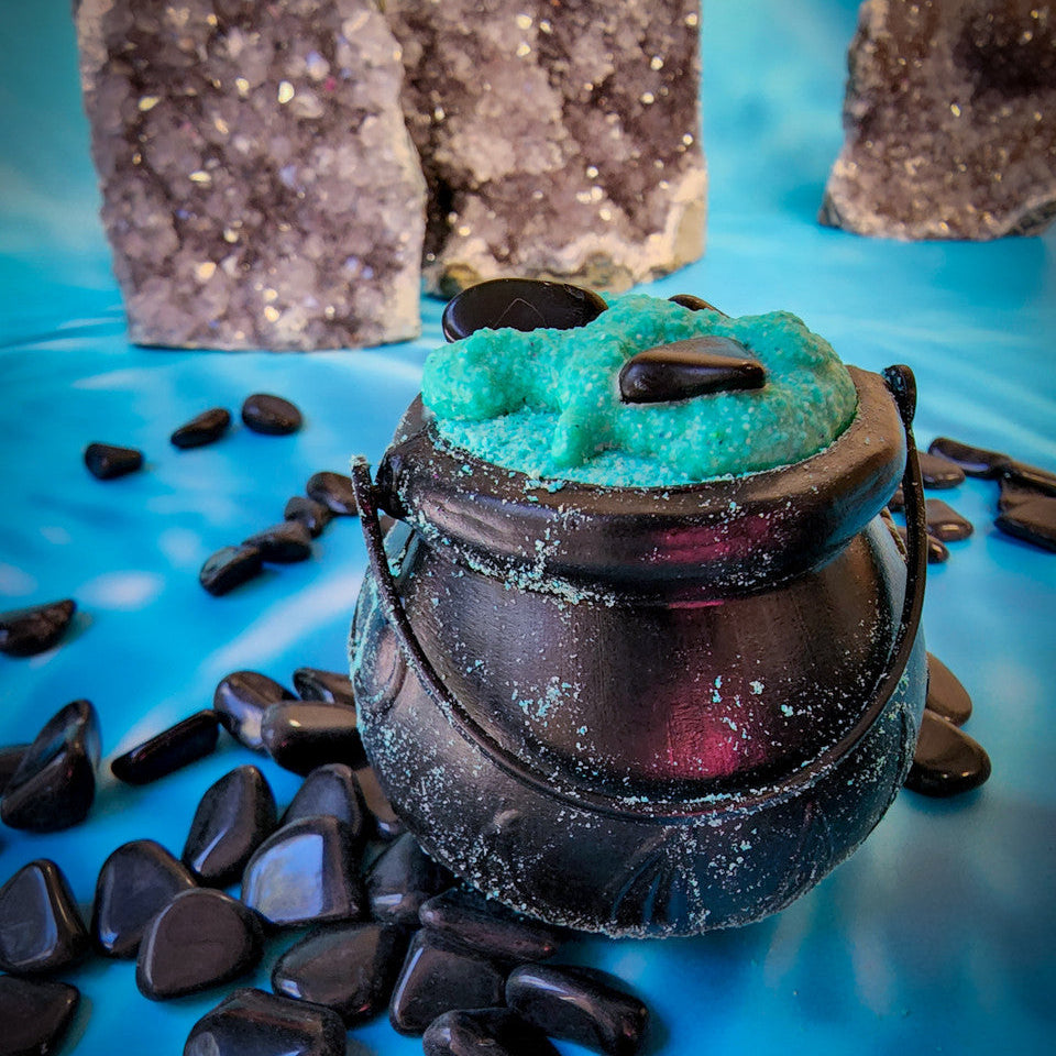 Evolve Botanica Bath Bomb Cauldron - Siren (Black Obsidian) - Special Edition Artisan Series