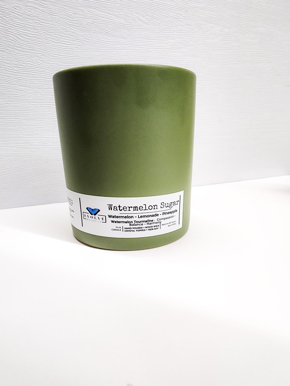 Evolve Botanica Farmers Market Collection - Watermelon Sugar (Wood Wick Gemstone Soy Candle)