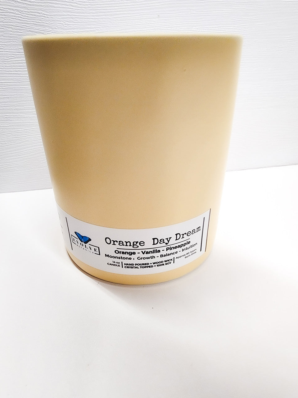 Evolve Botanica Farmers Market Candle - Orange Day Dream (Wood Wick Gemstone Soy Candle)