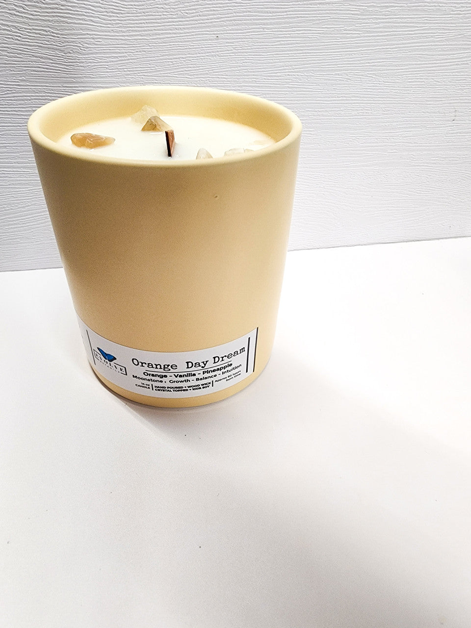 Evolve Botanica Farmers Market Candle - Orange Day Dream (Wood Wick Gemstone Soy Candle)