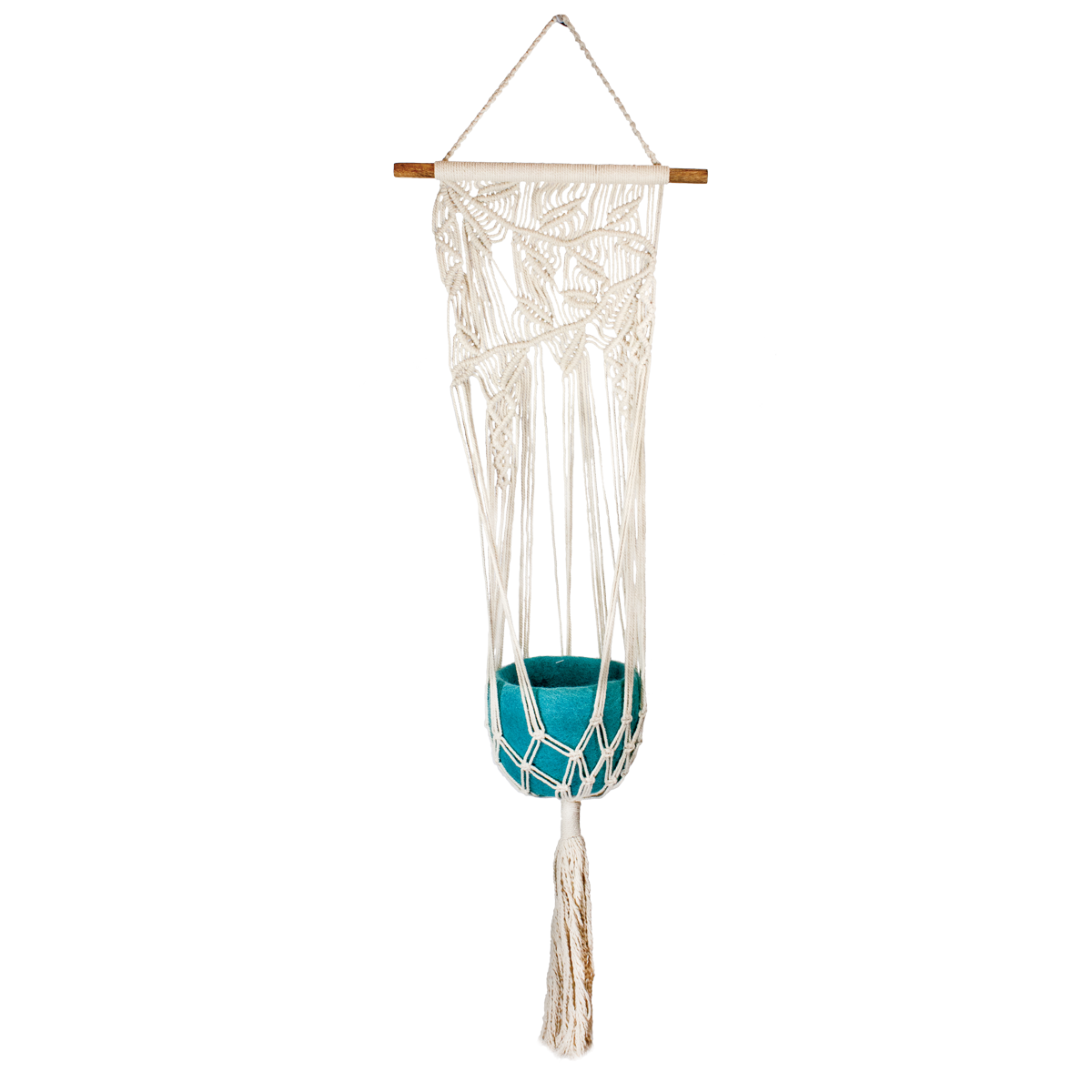 Evolve Botanica Macrame Plant Hanger - Vining Leaves