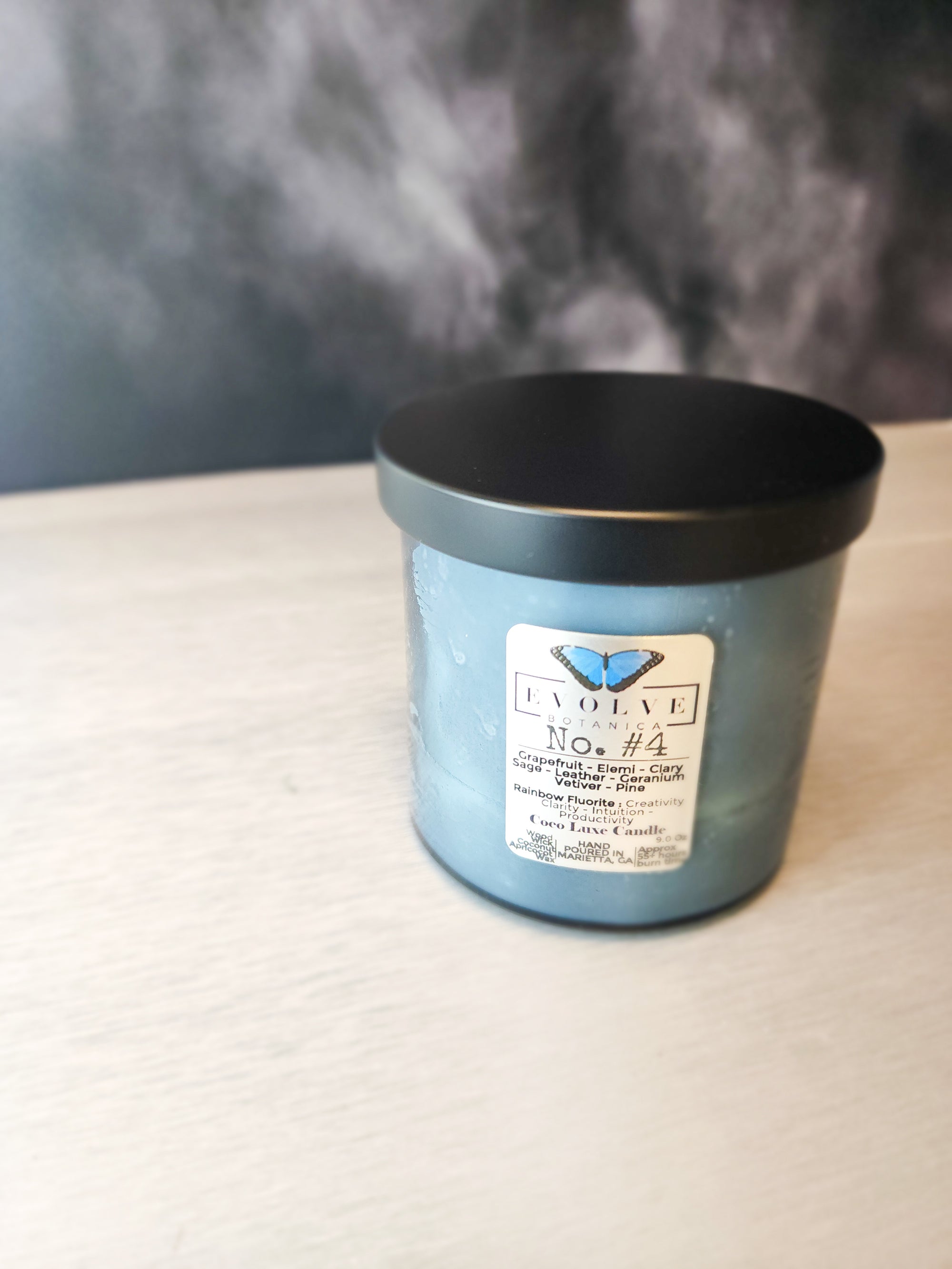 9oz Coco Luxe Candle - No. #4 (Rainbow Fluorite)