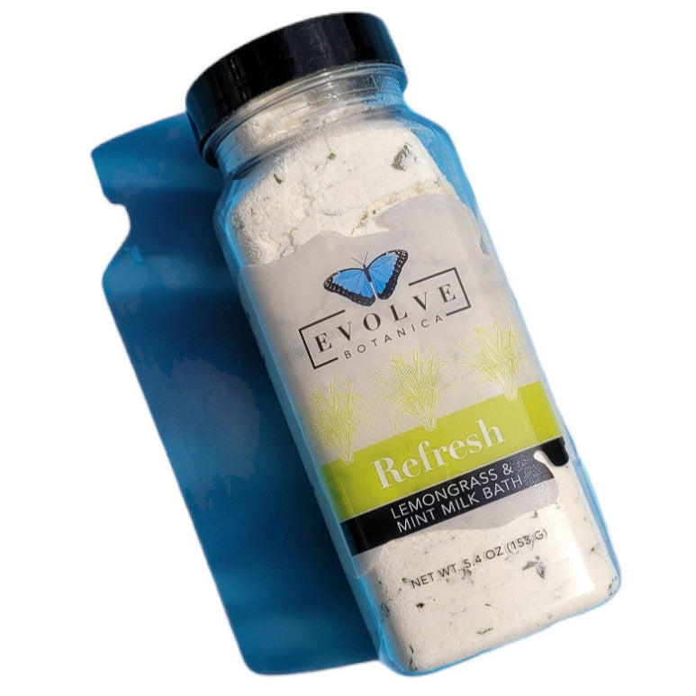 Milk Bath - Refresh (Lemongrass & Mint) Bath & Shower Evolve Botanica