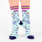 Evolve Botanica Cute Unicorn Crew Socks