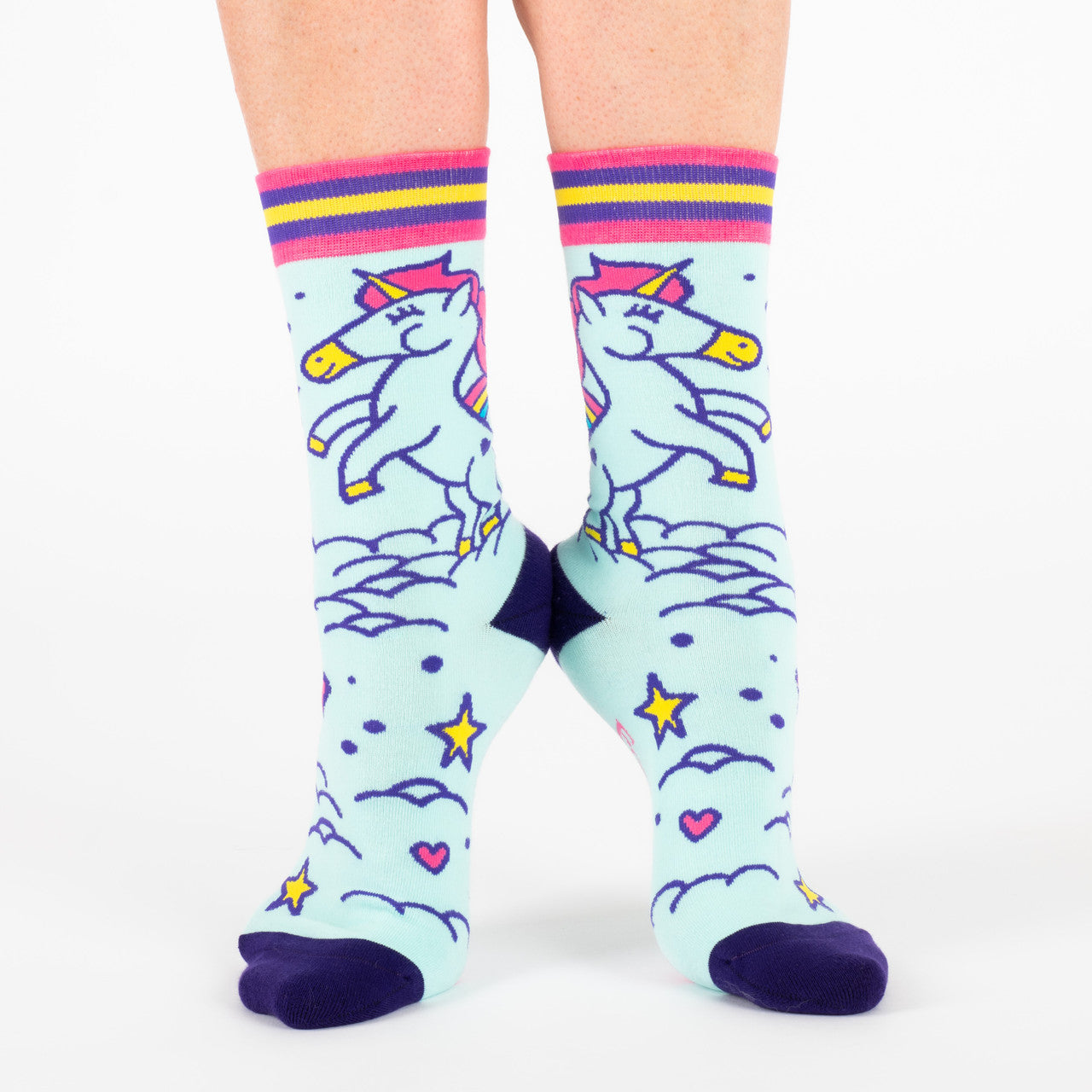 Evolve Botanica Cute Unicorn Crew Socks