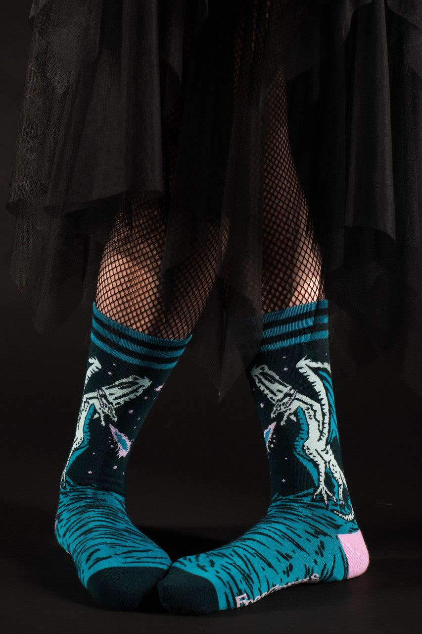 Evolve Botanica Evil AF Dragon Crew Socks