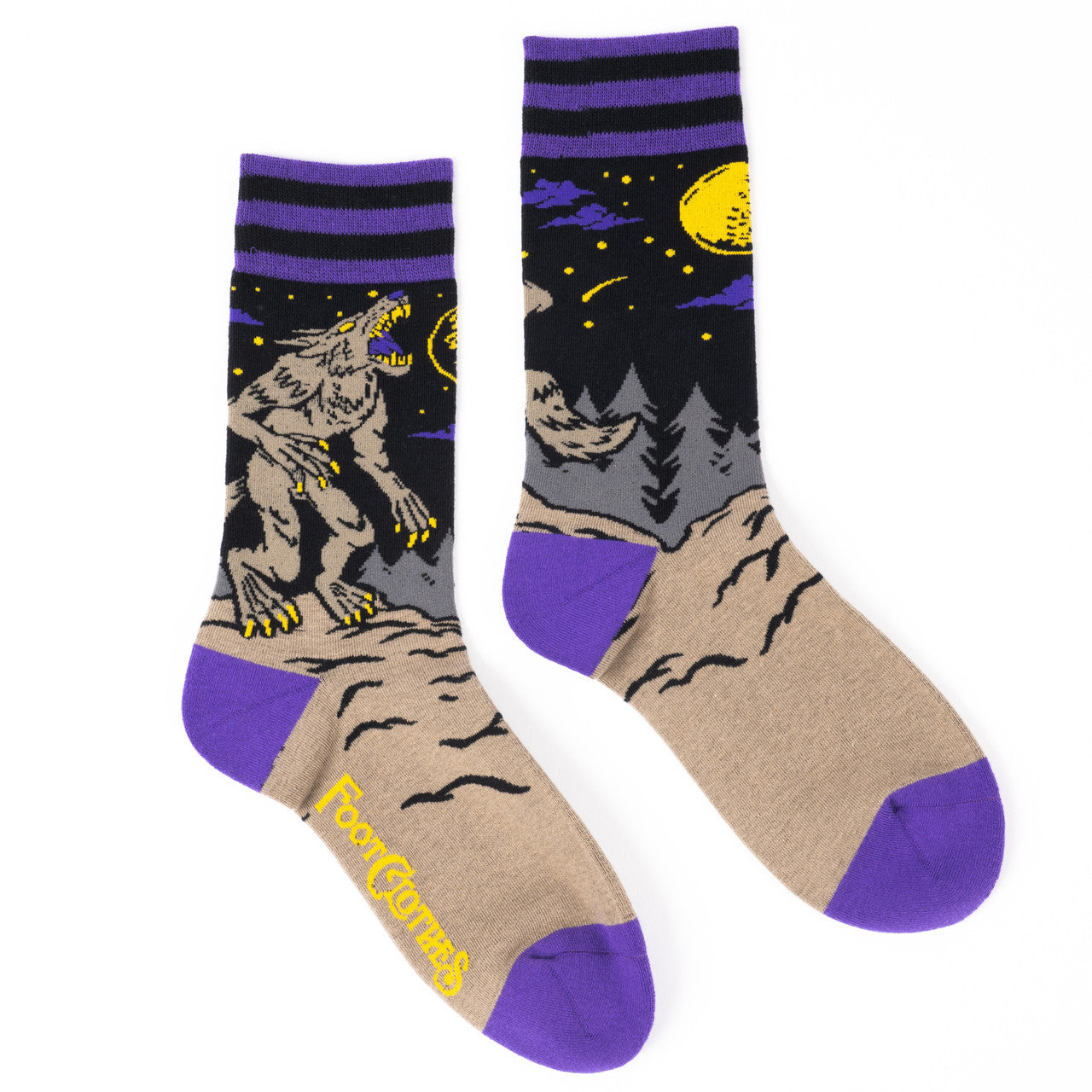 Evolve Botanica Evil AF Werewolf Crew Socks