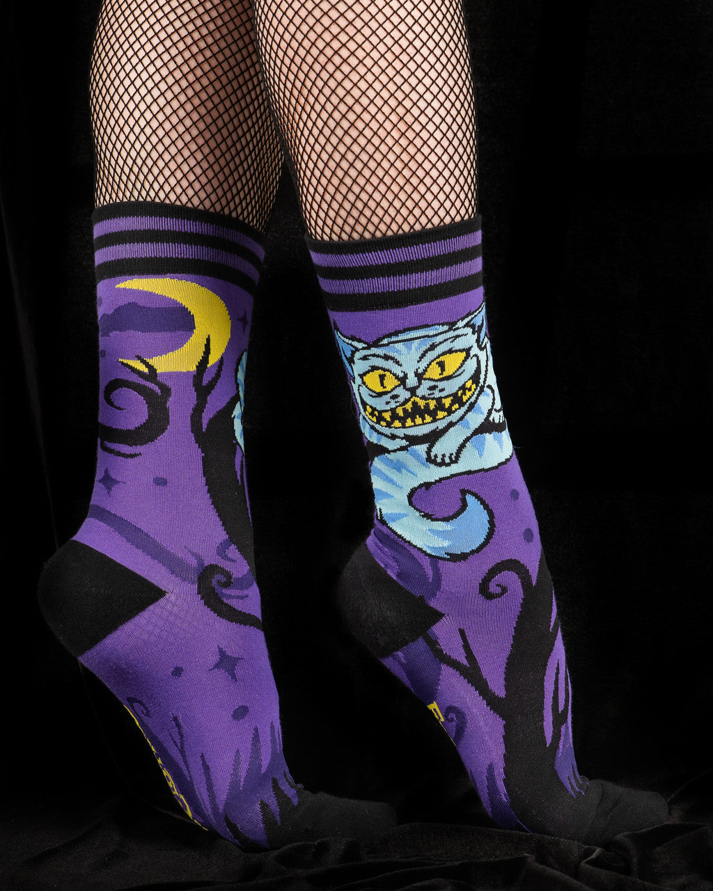 Evolve Botanica Cheshire Cat Crew Socks