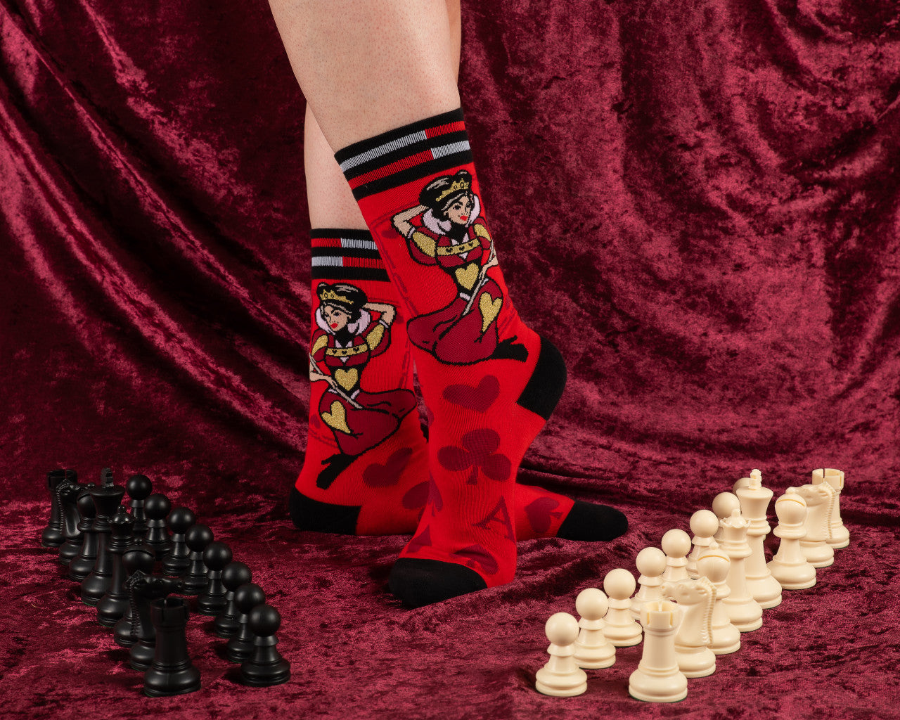 Evolve Botanica Queen of Hearts Socks