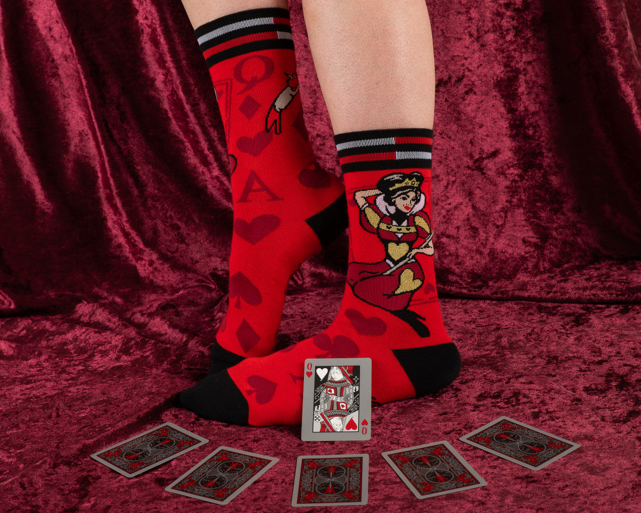 Evolve Botanica Queen of Hearts Socks