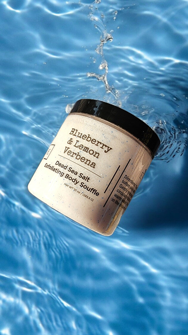 Blueberry Lemon Verbena Dead Sea Salt Polish - Antioxidant Scrub