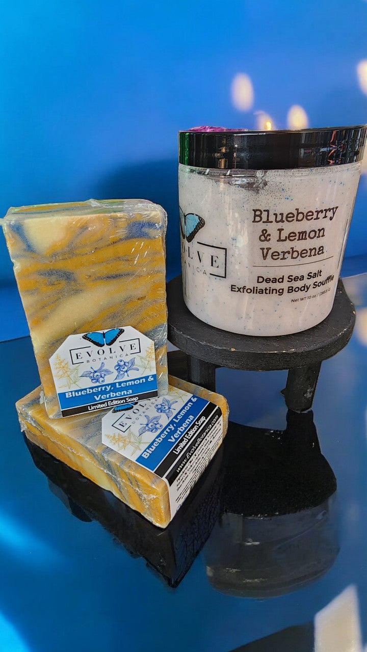 Blueberry Lemon Verbena Dead Sea Salt Polish - Antioxidant Scrub