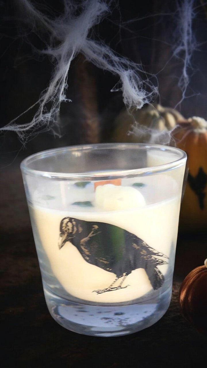 Whiskey Glass - Wood Wick Crystal Soy Candle - Hemlock & Fern (Aventurine)
