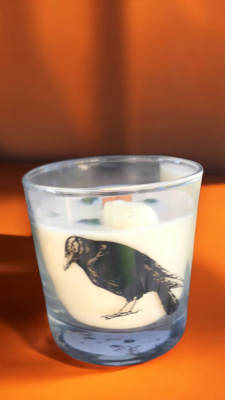 Whiskey Glass - Wood Wick Crystal Soy Candle - Hemlock & Fern (Aventurine)