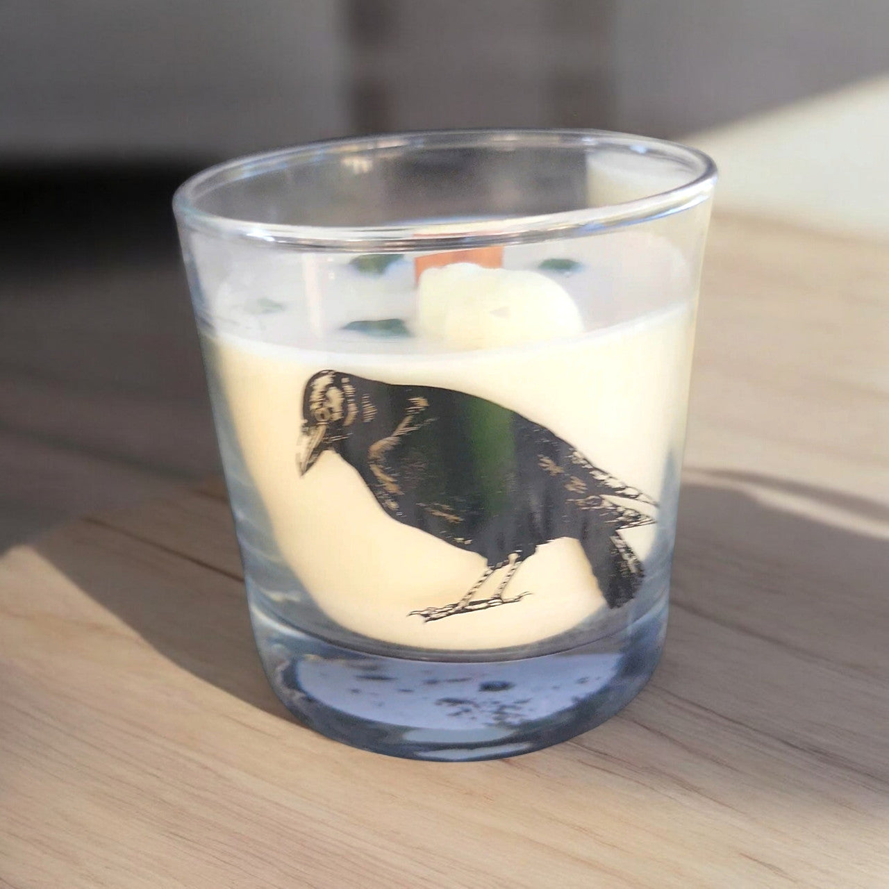 Whiskey Glass - Wood Wick Crystal Soy Candle - Hemlock & Fern (Aventurine)