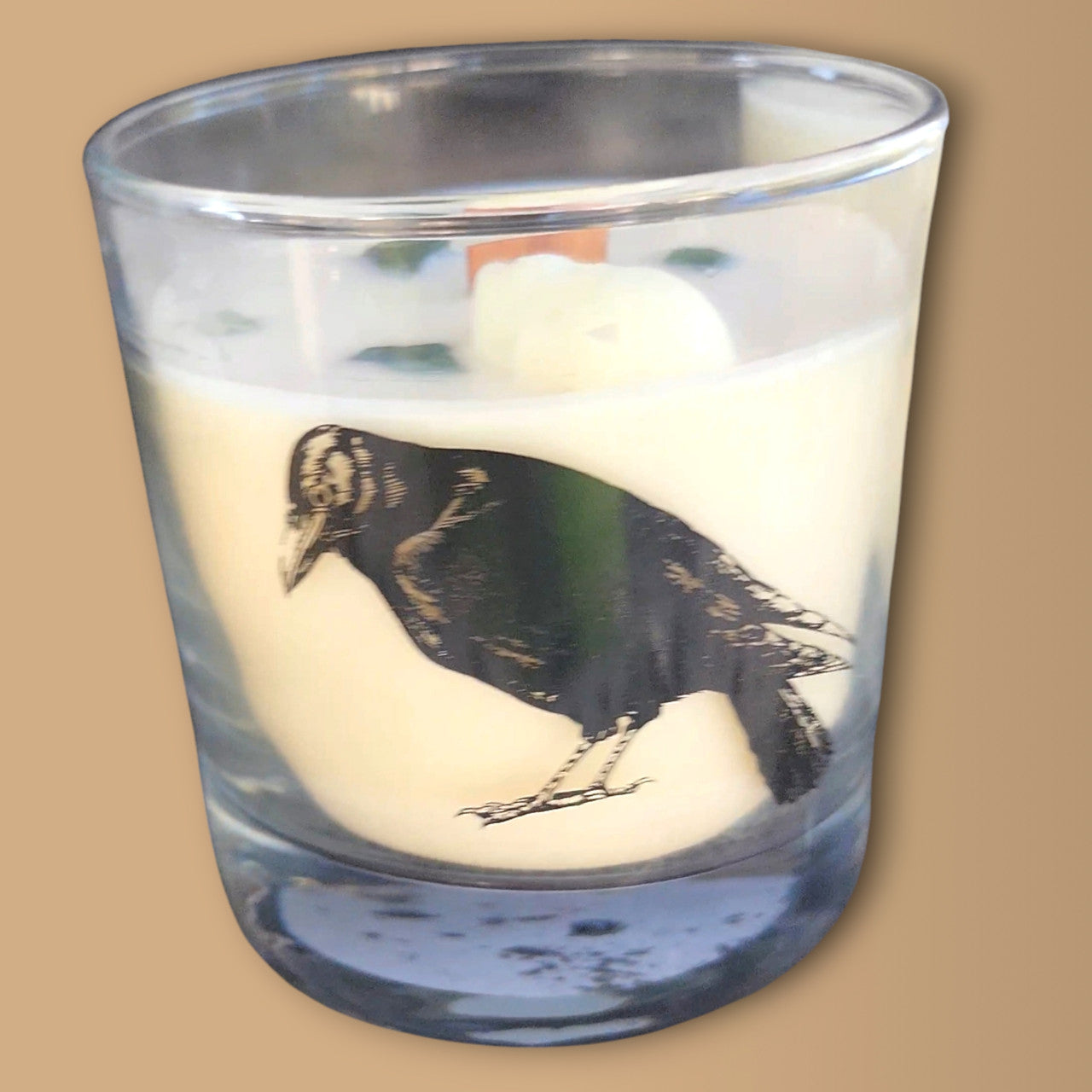Whiskey Glass - Wood Wick Crystal Soy Candle - Hemlock & Fern (Aventurine)