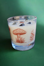 Whiskey Glass -  Wood Wick Crystal Soy Candle - Witch Woods (Tourmaline & Zoisite)