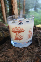 Whiskey Glass -  Wood Wick Crystal Soy Candle - Witch Woods (Tourmaline & Zoisite)