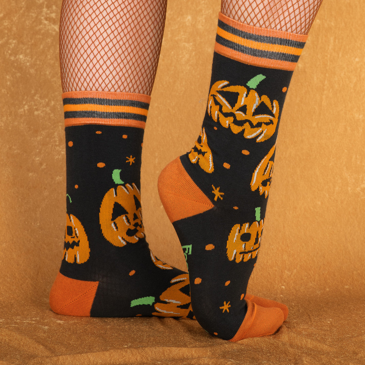 Evolve Botanica Jack O'Lantern Crew Socks