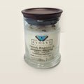 Evolve Botanica Sweet Magnolia 6.5 oz soy sipper candle with wood lid, hand-poured in Marietta GA