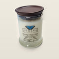 Evolve Botanica Berry Vanilla 6.5 oz soy sipper candle with wood lid, hand-poured in Marietta GA