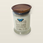 Evolve Botanica Capri Lemon 6.5 oz soy sipper candle with wood lid, hand-poured in Marietta GA
