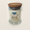 Evolve Botanica Cozy AF 6.5 oz soy sipper candle with wood lid, hand-poured in Marietta GA