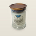 Evolve Botanica Diamonds & Pearls 6.5 oz soy sipper candle with wood lid, hand-poured in Marietta GA