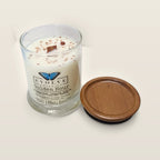 Evolve Botanica Golden Hour 6.5 oz soy sipper candle detail view