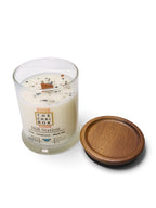 Evolve Botanica Hill Station 6.5 oz soy sipper candle, crystal candle on white background, hand-poured in Marietta GA