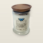 Evolve Botanica Orchid Bay 6.5 oz soy sipper candle with wood lid, hand-poured in Marietta GA