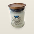 Evolve Botanica Coconut & Pineapple 6.5 oz soy sipper candle with wood lid, hand-poured in Marietta GA