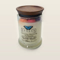 Evolve Botanica Saturday Morning Cartoons 6.5 oz soy sipper candle with wood lid, hand-poured in Marietta GA