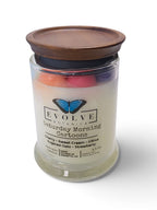 Evolve Botanica Saturday Morning Cartoons 6.5 oz soy sipper candle, crystal candle on white background, hand-poured in Marietta GA