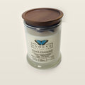Evolve Botanica Spellbound 6.5 oz soy sipper candle with wood lid, hand-poured in Marietta GA