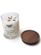 Evolve Botanica Spellbound 6.5 oz soy sipper candle, crystal candle on white background, hand-poured in Marietta GA