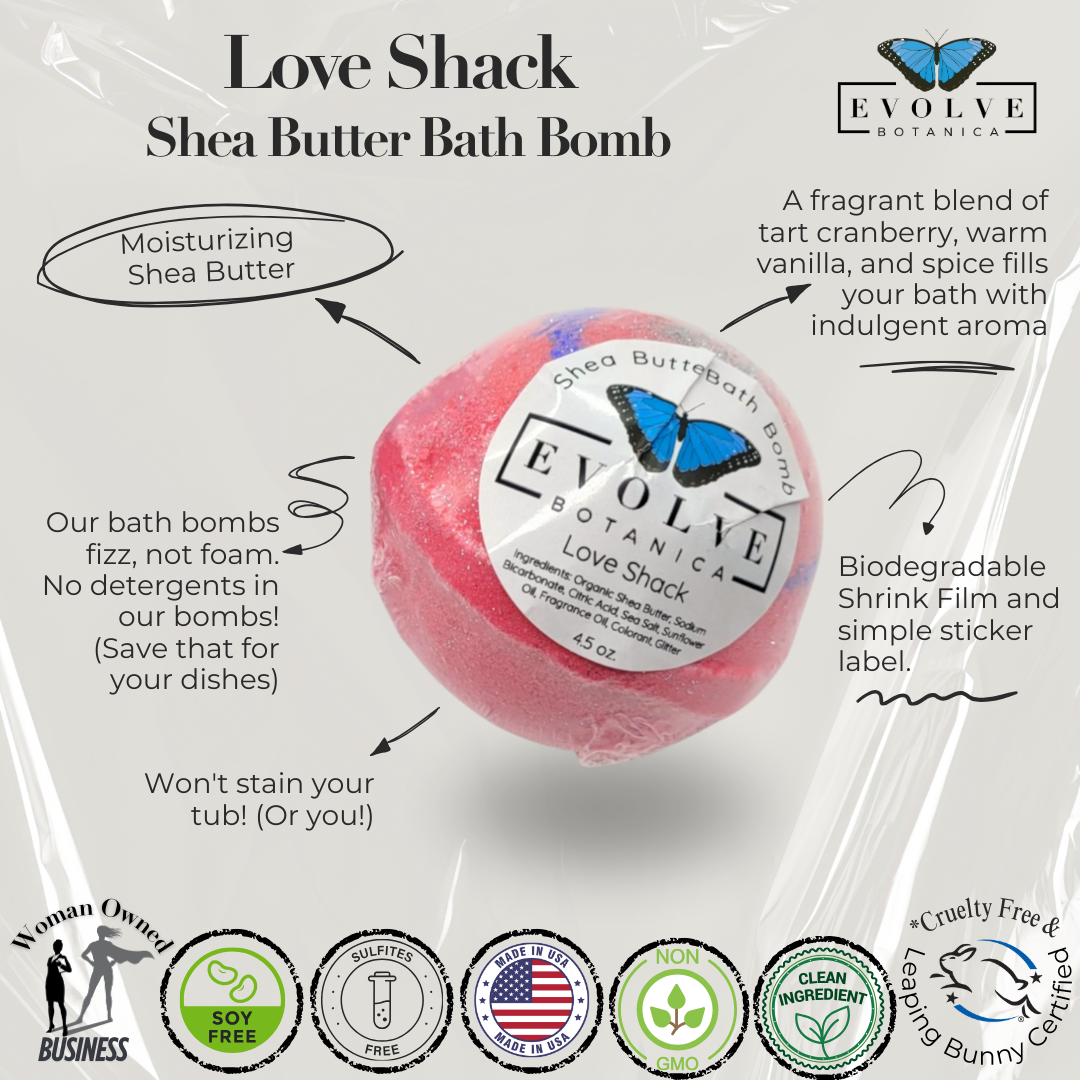 Love Shack Bath Bomb - Cranberry, Fig