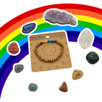 Evolve Botanica Crystal - Wooden Chakra Stretch Bracelet