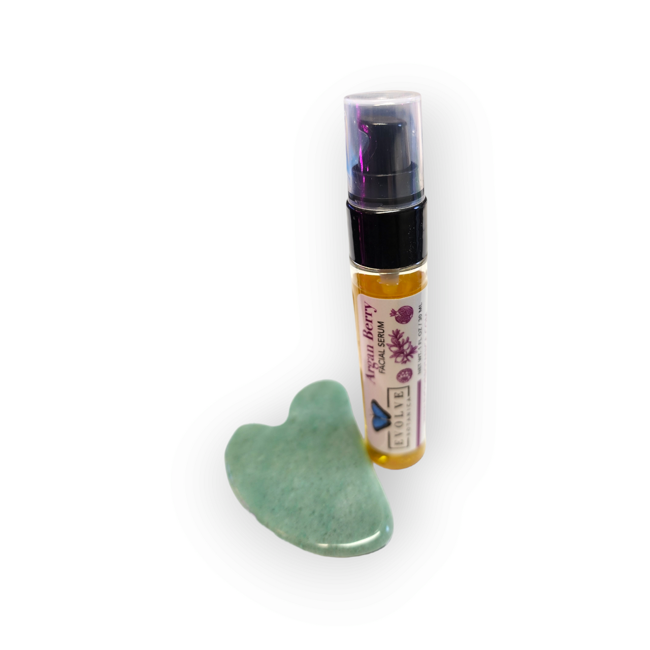 Evolve Botanica Skincare - Argan Berry Facial Serum & Gua Sha Gift Set