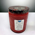Evolve Botanica Cranberry Fig - Wood Wick Soy Candle (Carnelian) - Embossed Glass