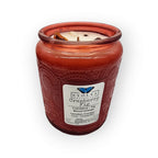 Evolve Botanica Cranberry Fig - Wood Wick Soy Candle (Carnelian) - Embossed Glass