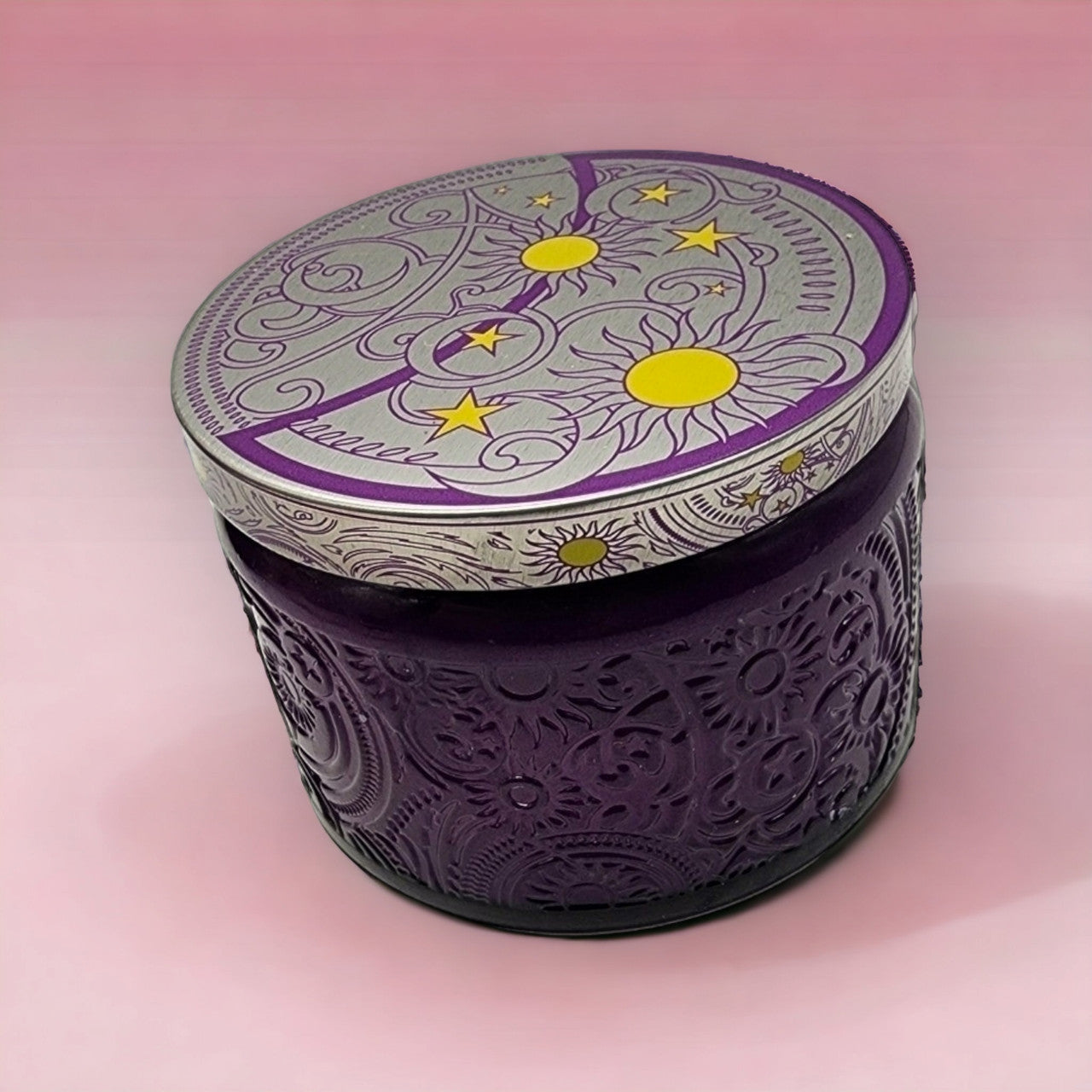 Evolve Botanica Queen of Everything - 4 oz Wood Wick Soy Candle (Amethyst, Rose Quartz)
