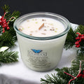 Evergreen Rocks candle with Peridot & Smoky Quartz — fir, spruce, eucalyptus & cedar