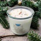 Evolve Botanica Rocks Candle - Evergreen (Wood Wick Peridot & Smoky Quartz Gemstone Soy Candle)
