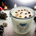 Holiday Vibes Rocks candle with Mookaite — cinnamon, cranberry, cedarwood & juniper