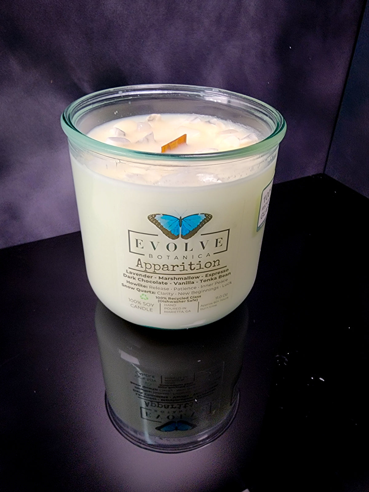 Apparition Rocks Candle moody studio shot