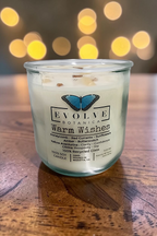 Rocks Candle - Warm Wishes (Wood Wick Citrine & Aventurine Gemstone Soy Candle)