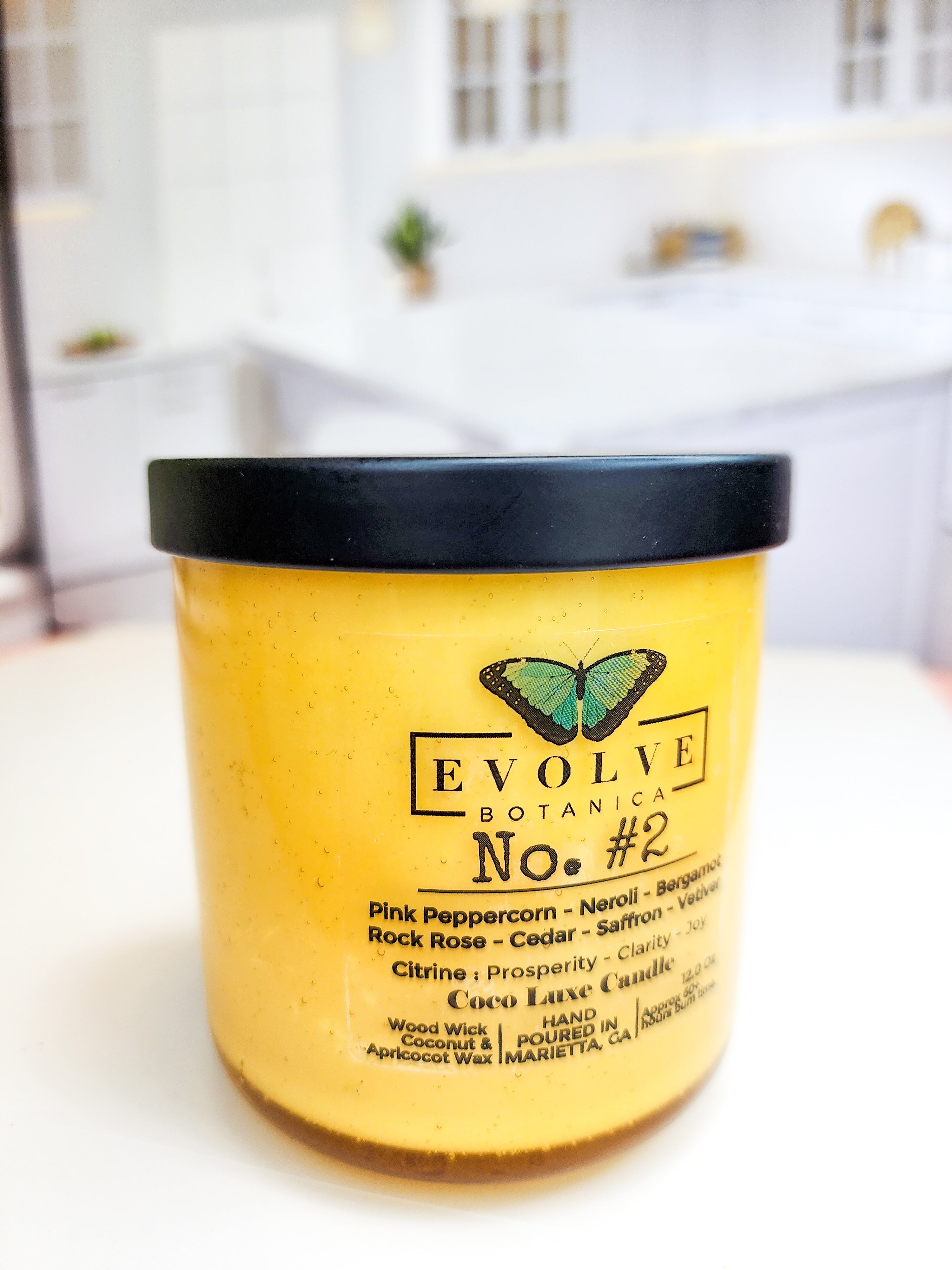 9oz Coco Luxe Candle - No. #2 (Citrine) – Evolve Botanica